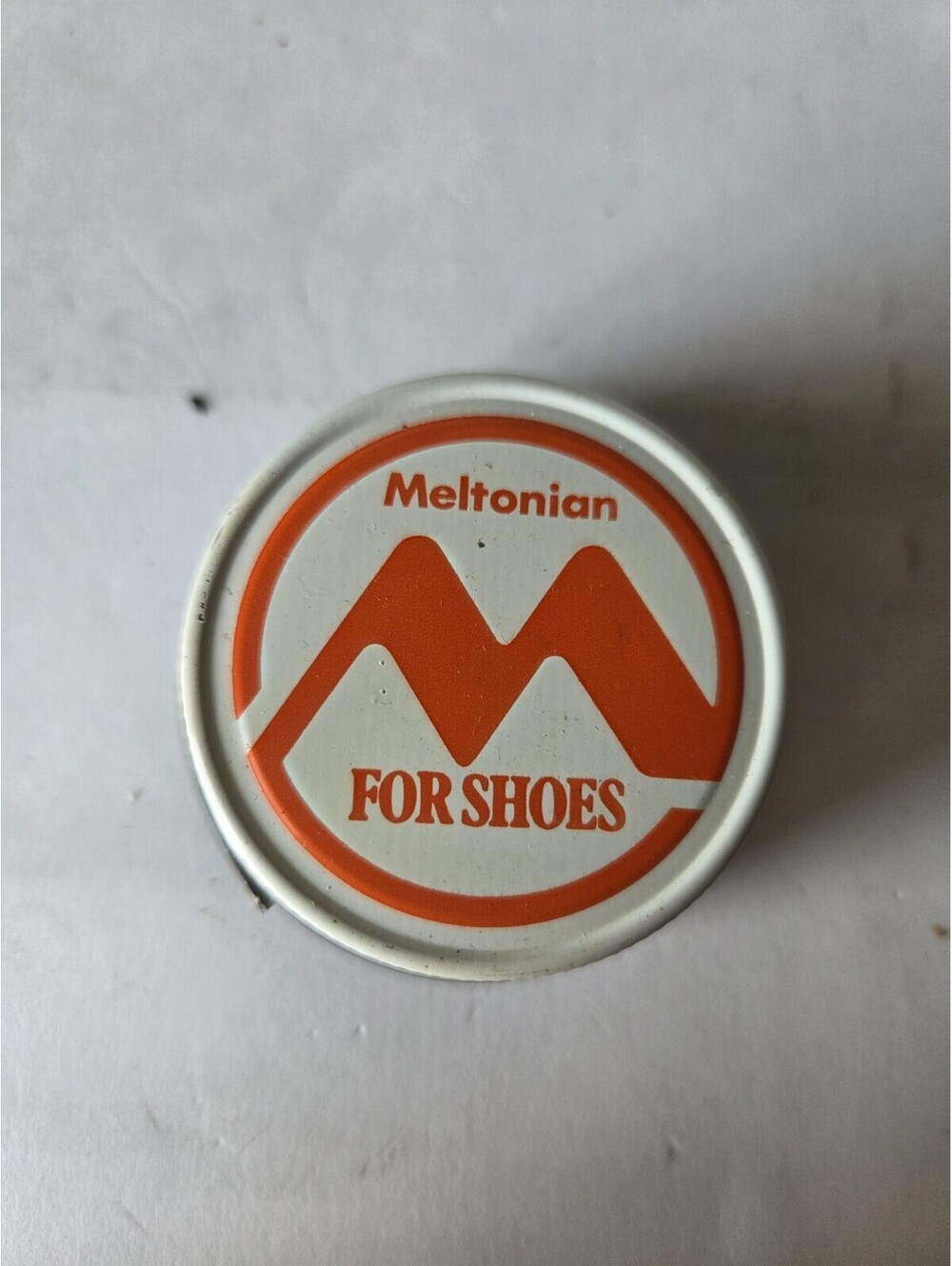Vintage Meltonian Shoe Cream About 1/2 FullGlass Jar Polish Made in USA A6